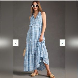 By Anthropologie Sleeveless Buttondown Maxi Dress
